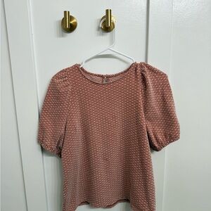 Madewell Red Puff Sleeve Top